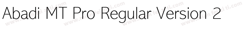 Abadi MT Pro Regular Version 2000字体转换